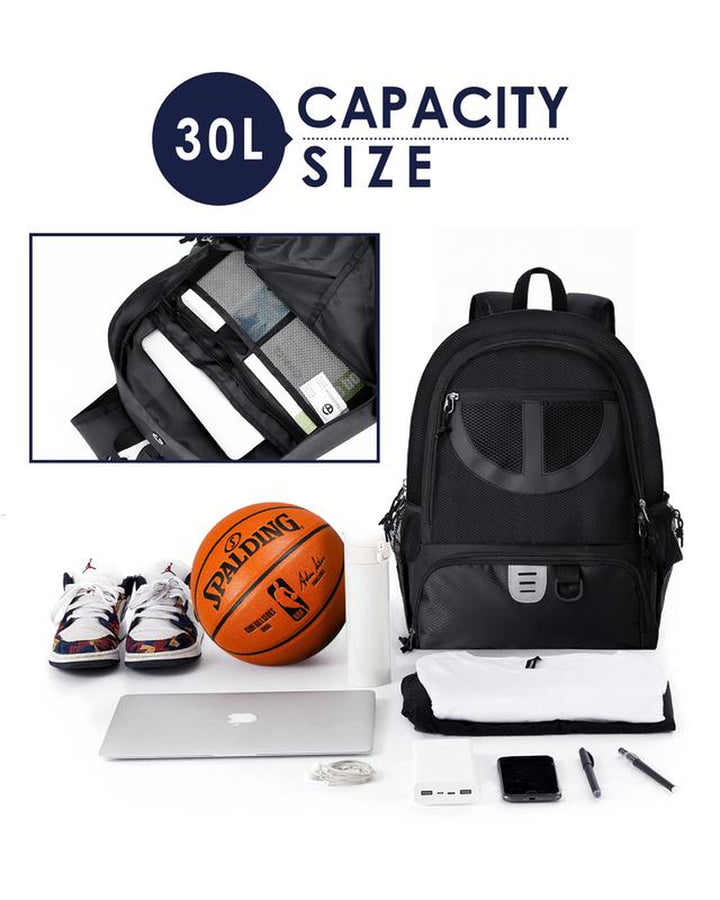 Basketball Backpack Sports Bags with Separate Ball Holder & Shoes Compartment, Best for Basketball, Soccer, Volleyball，Gym