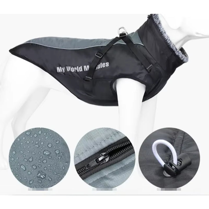 New Winter Pet Clothes, Waterproof and Reflective Big Dog Jacket, Warm Dog Jacket, Pet Clothing.