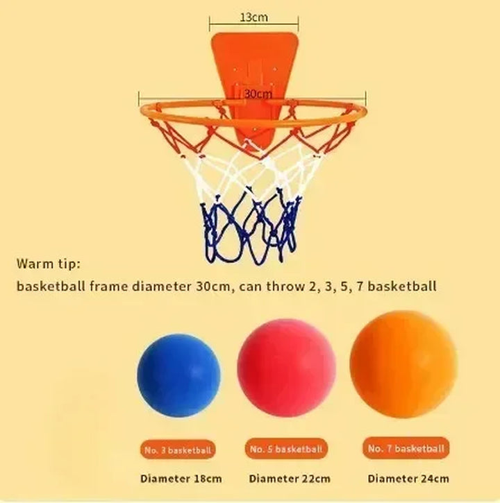 Indoor Silent Basketball Sports Bouncy Balls High Density Foam Material Children Adults Ball Training Complimentary Portable Net