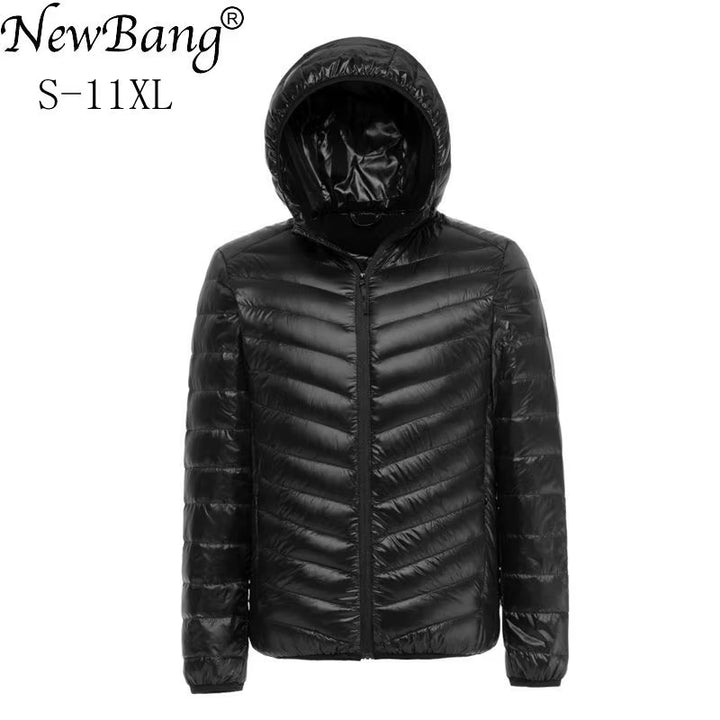 Plus Size down Coats 10XL 11XL Duck down Jacket Men Autumn Winter Jacket Men Hooded Waterproof down Jackets Male Warm down Coat