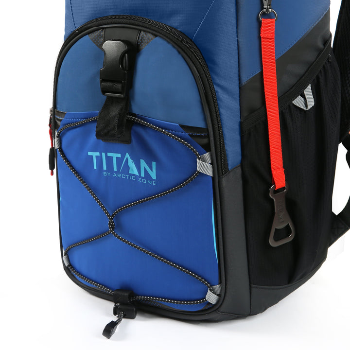 24 Can 12.7 Qt Capacity Backpack Cooler, Ocean Blue