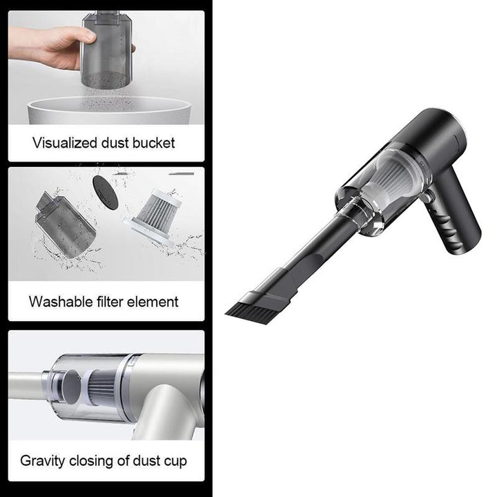 Cordless Portable Mini Car Vacuum Cleaner with Strong Suction for Wet&Dry Cleaning